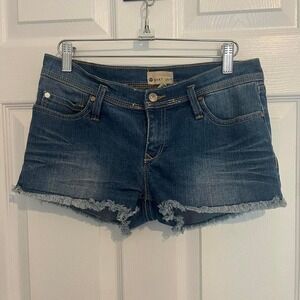 Roxy Womens Denim‎ Shorts Micro Mini Shorts 27 Frayed Low Rise Y2K Coquette